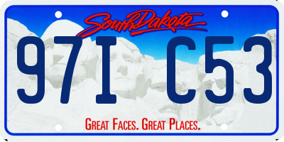 SD license plate 97IC53