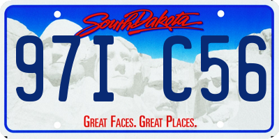 SD license plate 97IC56