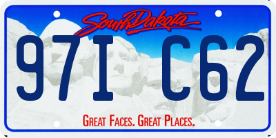 SD license plate 97IC62