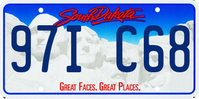 SD license plate 97IC68