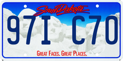 SD license plate 97IC70