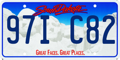 SD license plate 97IC82