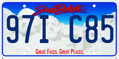 SD license plate 97IC85