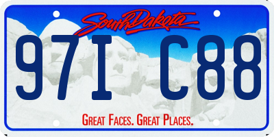 SD license plate 97IC88