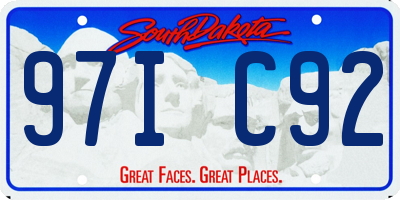 SD license plate 97IC92