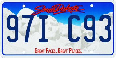 SD license plate 97IC93