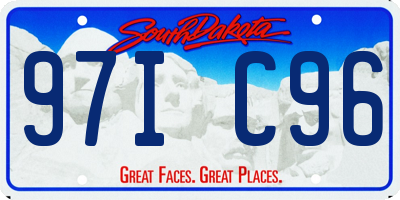 SD license plate 97IC96