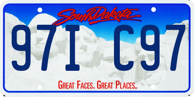 SD license plate 97IC97