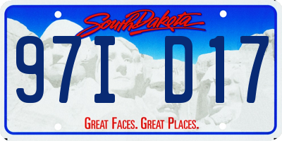 SD license plate 97ID17
