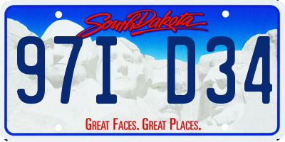 SD license plate 97ID34