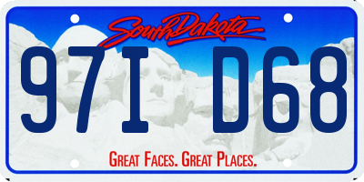 SD license plate 97ID68
