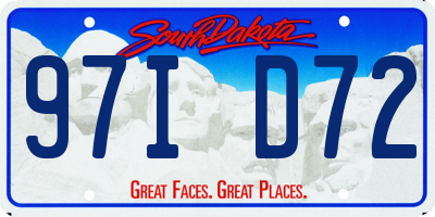 SD license plate 97ID72