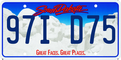 SD license plate 97ID75