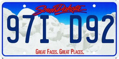 SD license plate 97ID92
