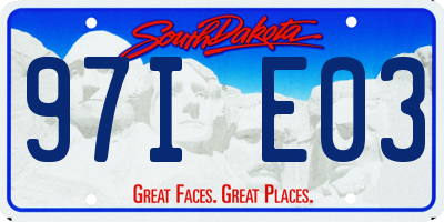 SD license plate 97IE03