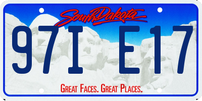 SD license plate 97IE17