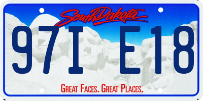 SD license plate 97IE18