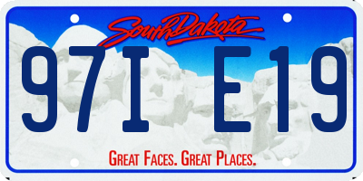 SD license plate 97IE19