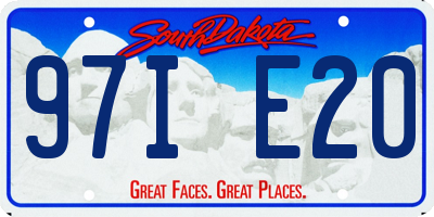 SD license plate 97IE20