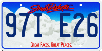 SD license plate 97IE26