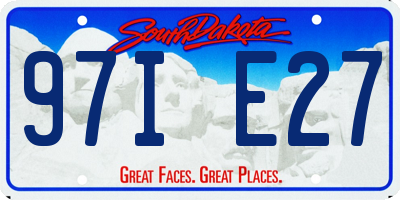 SD license plate 97IE27