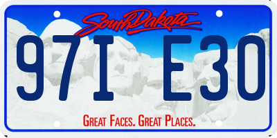 SD license plate 97IE30