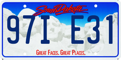 SD license plate 97IE31