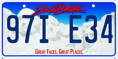 SD license plate 97IE34