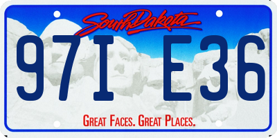 SD license plate 97IE36