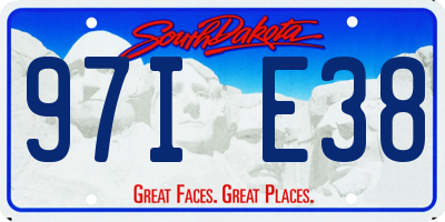 SD license plate 97IE38