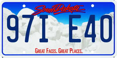 SD license plate 97IE40