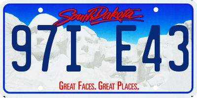 SD license plate 97IE43