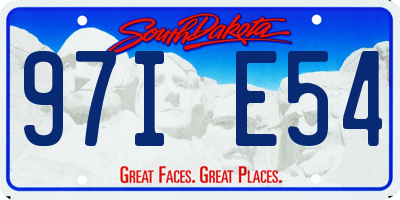 SD license plate 97IE54