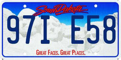 SD license plate 97IE58