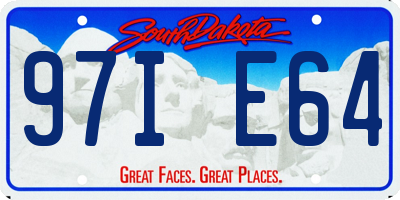 SD license plate 97IE64