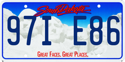 SD license plate 97IE86