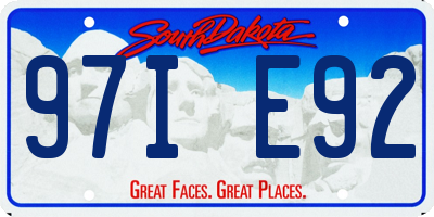 SD license plate 97IE92