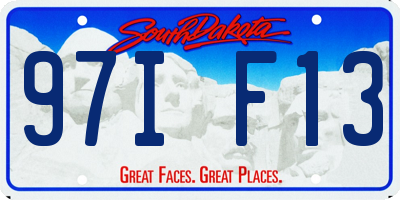 SD license plate 97IF13