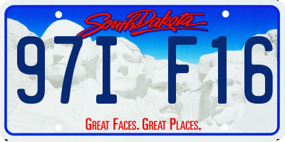 SD license plate 97IF16