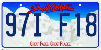 SD license plate 97IF18