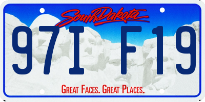 SD license plate 97IF19