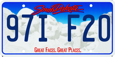 SD license plate 97IF20