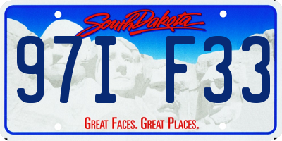 SD license plate 97IF33