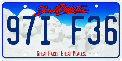 SD license plate 97IF36