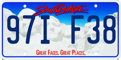 SD license plate 97IF38