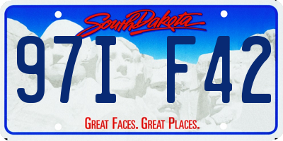 SD license plate 97IF42