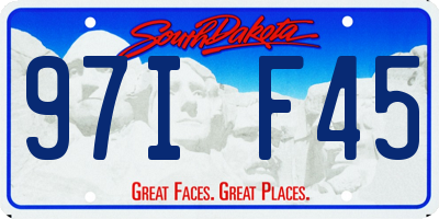 SD license plate 97IF45