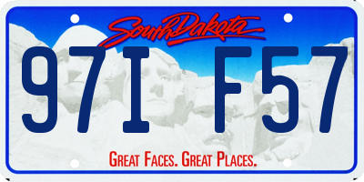 SD license plate 97IF57