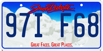 SD license plate 97IF68