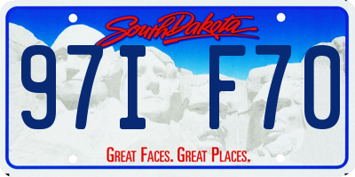 SD license plate 97IF70